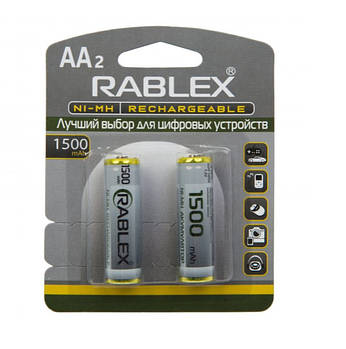 Акумулятори RABLEX HR6 RB-1500 ( 1.2V / 1500 mAh / Ni-MH / AA / блістер / 2 шт.)