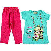 Костюм дитячий для дівчинки футболка+бриджі (2-6 років.)