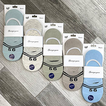 Підслідники чоловічі бавовна Шугуан з силіконовою п'ятою, 40-45 розмір, асорті, 8018-2