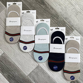 Підслідники чоловічі бавовна Шугуан з силіконовою п'ятою, 40-45 розмір, асорті, 8018-5