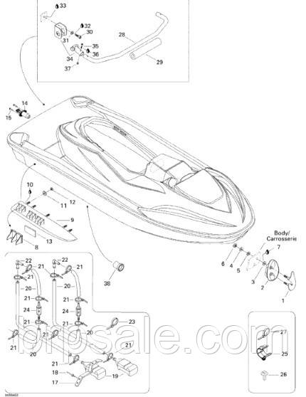 Спонсоні вставка Sea-Doo BRP Insert stab