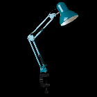 Настільна лампа на струбцині і підставці синього кольору під лампочку E27 VL-NSM-911A (5021BLUE), фото 2