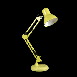 Настільна лампа на струбцині і підставці жовтого кольору під лампочку E27 VL-NSM-911A (YELLOW)