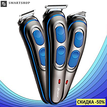 Бездротова машинка для стрижки волосся GEMEI GM-587 3в1 - акумуляторна машинка для стрижки + тример, фото 3