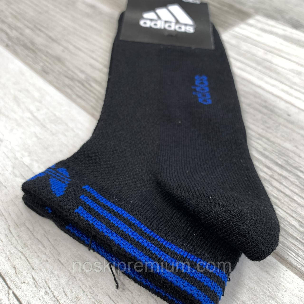 Носки мужские спортивные хлопок с сеткой короткие Adidas Athletic, размер 41-44, ассорти, 12606 - фото 2 - id-p281191775