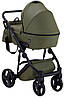 Коляска 2 в 1 Bair Leo шкіра 100% GN-90 хакі, фото 4
