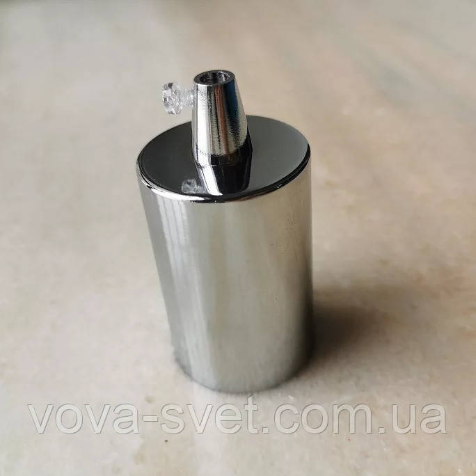Патрон сталева гільза ХРОМ е-27 (з металевим фіксатором дроту)