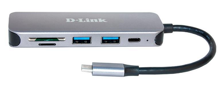 USB-Концентратор D-Link DUB-2325 2xUSB3.0, 1xUSB-TypeC, 1xSD, 1x-microSD, USB Type-C, фото 1