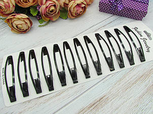 Заколки тік-так 8 см чорні 5 стрічок/уп