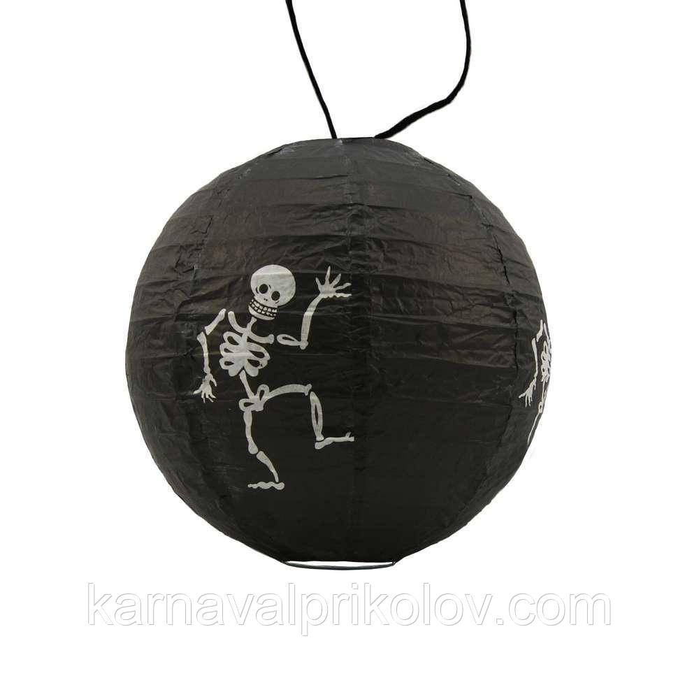 Підвісний декор 20см Скелет (чорний)