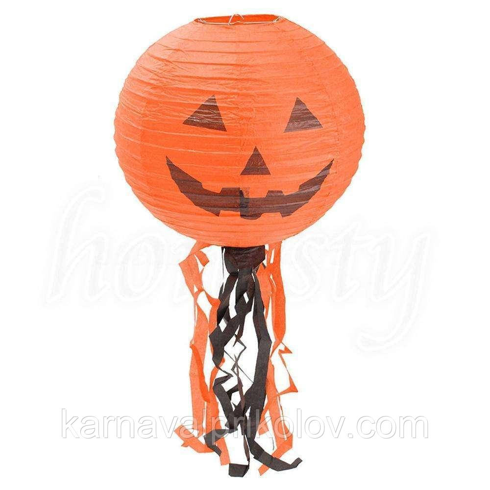 Підвісний декор 30см Гарбуз (помаранчевий)