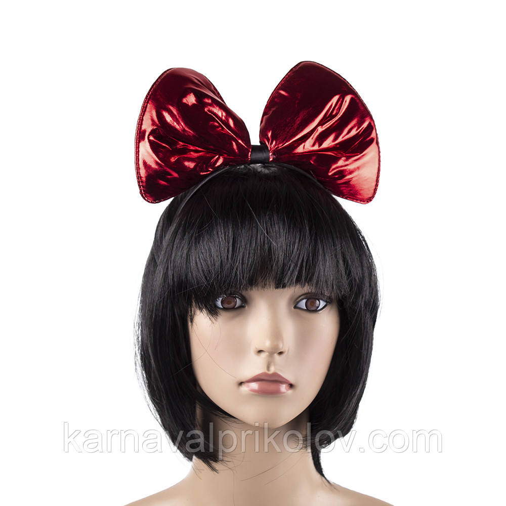 Бант великий на обідку (червоний)