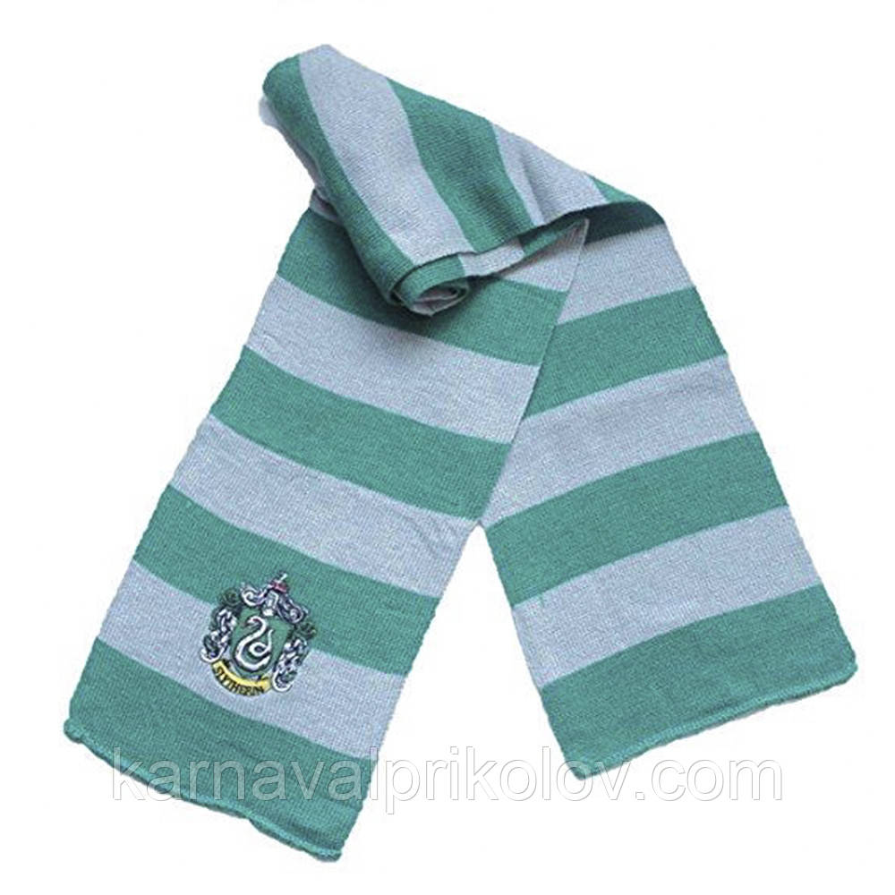 Шарф Гаррі Поттер Слизерин (зелений із сірим)