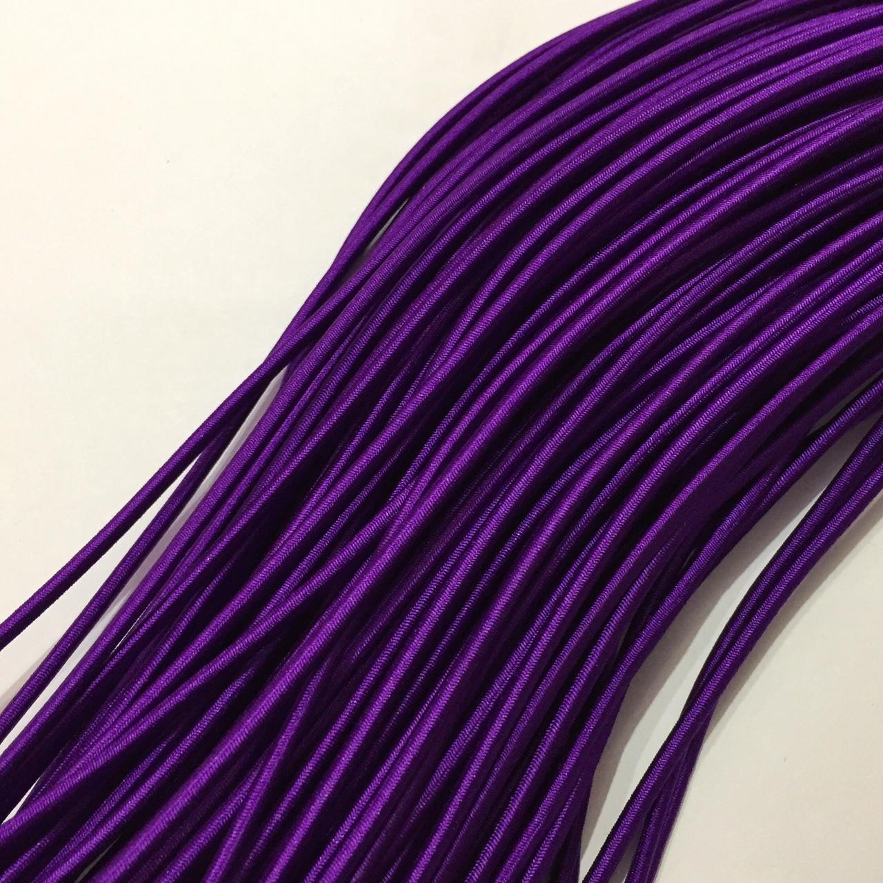 Гумка капелюшна 2,5 мм колір фіолетовий (уп 100м) Ф