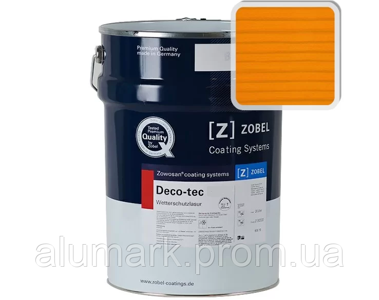 Лак фасадный ZOBEL Deco-tec 5420, Orange 2.11 шелковисто-матовый, 1л, фото 2