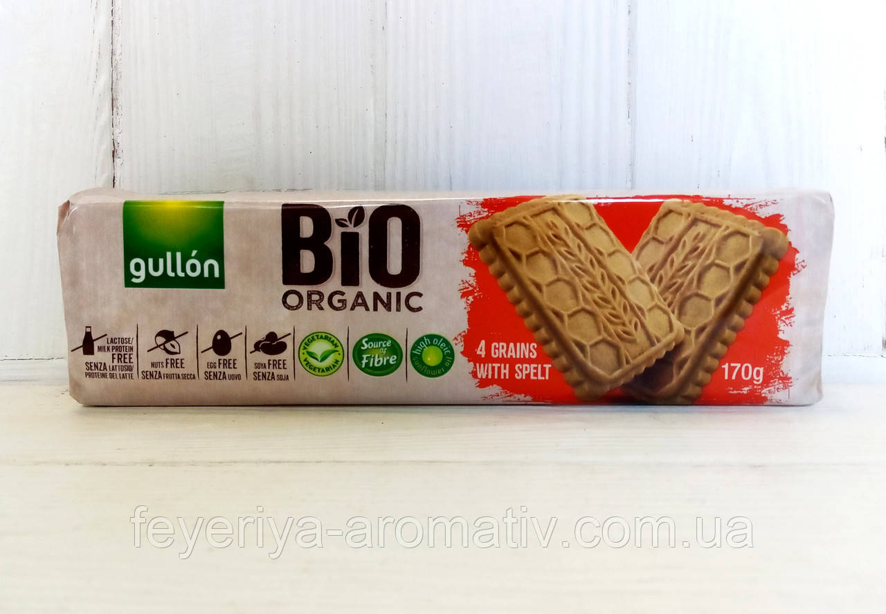 Злакове печиво Gullon Bio Organic 4 злаки 170г (Іспанія)