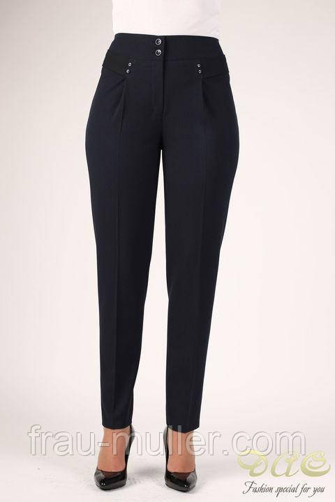 Чорні, завужені брюки з високою посадкою DAS Elit, фото 1