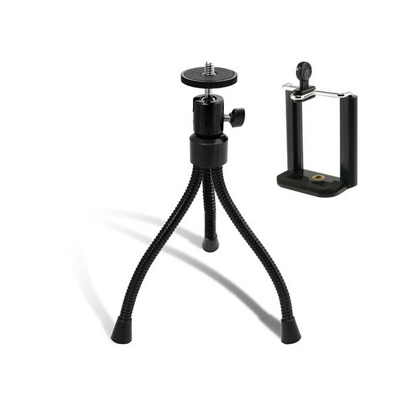 Гнучкий настільний штатив (метал), трипод + тримач для телефона Alitek Flexible
