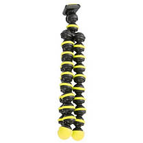 Гнучкий штатив восьминіг для GoPro, камери, фотоапарата Alitek Flexible S Yellow/Black, фото 5