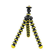 Гнучкий штатив для телефона з тримачем, GoPro, камери, фотоапарата Alitek Flexible S Yellow/Black, фото 3