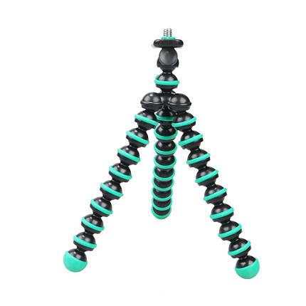 Штатив гнучкий восьминіг для GoPro, камери, фотоапарата Alitek Flexible S Green/Black, фото 1