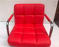 Крісло Arno Arm червоне 1007 BK Base на чорній базі з підлокітниками, з регулюванням висоти сидіння 40-54 см, фото 6