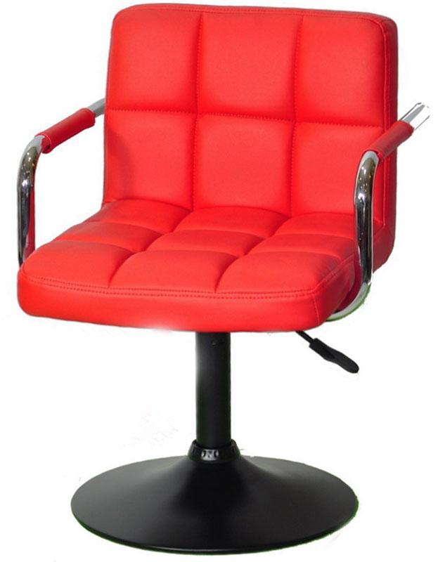 Крісло Arno Arm червоне 1007 BK Base на чорній базі з підлокітниками, з регулюванням висоти сидіння 40-54 см