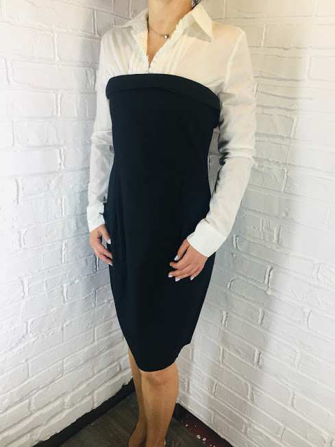 Плаття жіноче чорно-біле COPINE M.XL