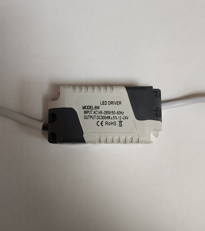 Драйвер для светодиодов LED-6W 300 мА IP20 Код. 58392 - фото 1 - id-p100107559
