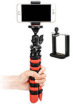 Гнучкий штатив (трипод) для GoPro, камери Alitek Flexible Black-Red, фото 6