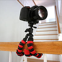Гнучкий штатив (трипод) для GoPro, камери Alitek Flexible Black-Red, фото 3
