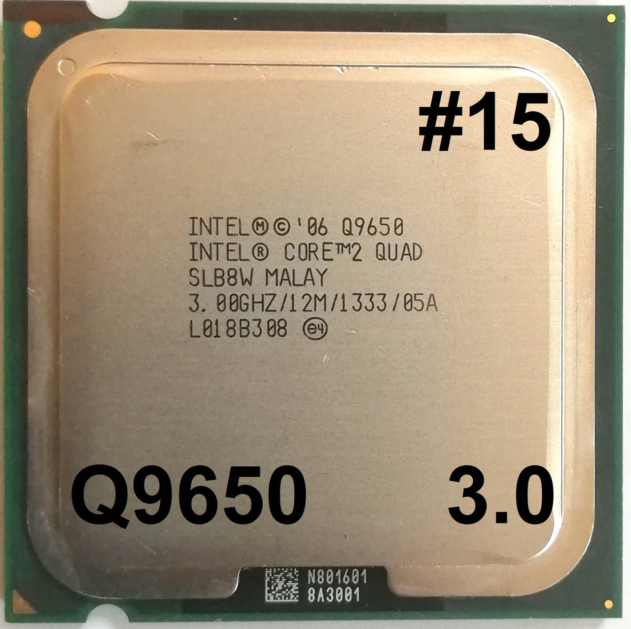 Процесор ЛОТ #15 Intel Core 2 Quad Q9650 E0 SLB8W 3.0GHz 12M Cache 1333 MHz FSB Soket 775 Б/У