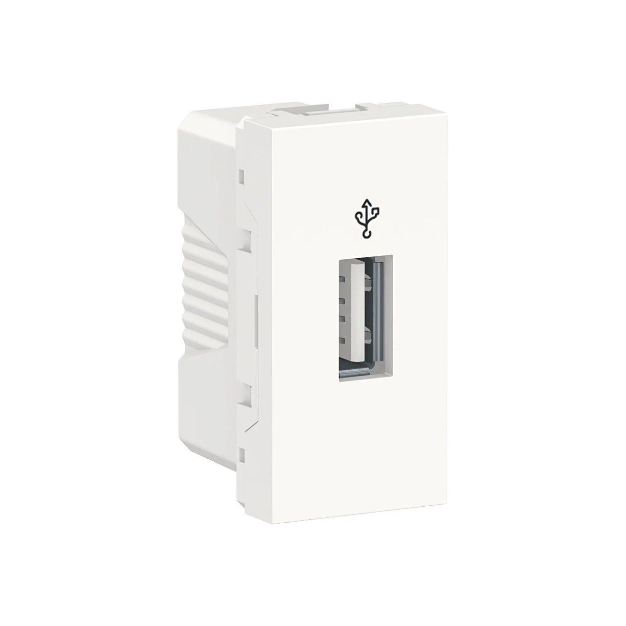 USB-коннектор 1 модуль білий UNICA NEW NU342918