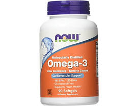 Омега 3 NOW Omega-3 Odor Controlled - Enteric Coated 90 капс гел, фото 2