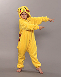 Піжама Кігурумі Пікачу жовтий для дітей і дорослих, для хлопчиків і дівчаток (Велсофт), фото 4