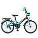 Дитячий велосипед PROF1 W20115-8 Original з кошиком чорно-бірюзовий, фото 3