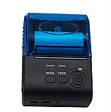 Мобільний чековий принтер 58 Zjiang Mini ZJ-5805DD (AW-5805) бездротовий, bluetooth, під ремонт, фото 3
