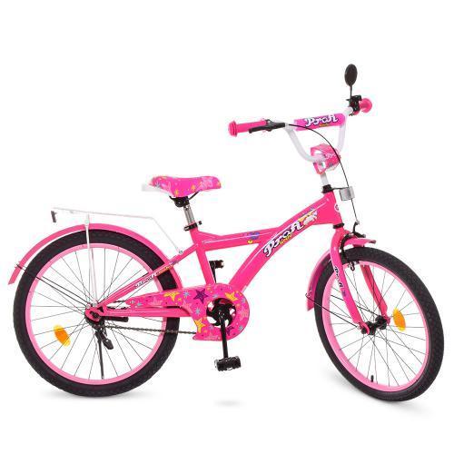 Малиновий дитячий велосипед PROF1 20 дюймів T2062 Original girl