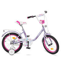 Фіолетовий велосипед PROF1 16" Y1683 Flower для дівчинки