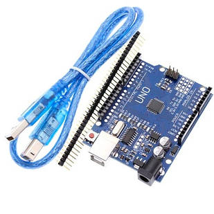 Плата Arduino Uno R3, ATmega328P-AU, USB, AVR, USB кабель