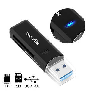 USB 3.0 SD SDHC MMC MicroSD TF кардрідер Rocketek