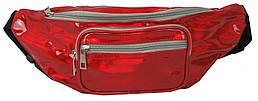 Голограмная сумка на пояс із шкірзамінника Loren SS113 red