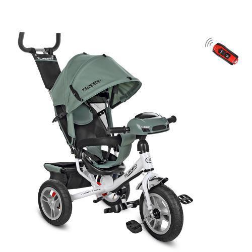 Дитячий велосипед Turbo Trike M 3115HA-17 хакі три гумові колеса
