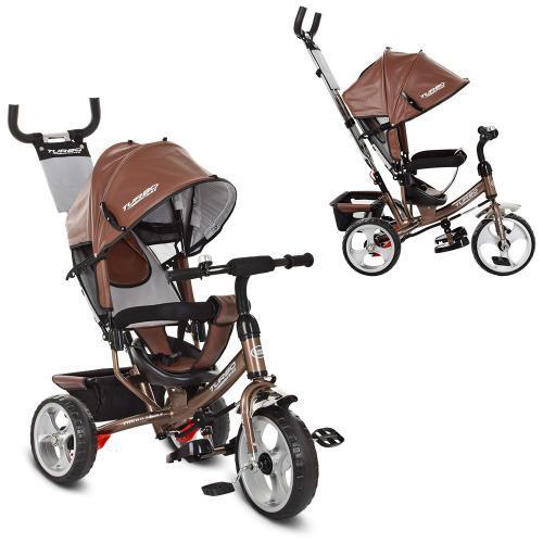 Велосипед Turbo Trike M 3113L-13 зі знімним кошиком батьківською ручкою дзвінком на кермі