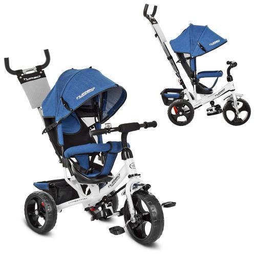 Дитячий велосипед-каталка Turbo Trike M 3113J-7 Jeans White