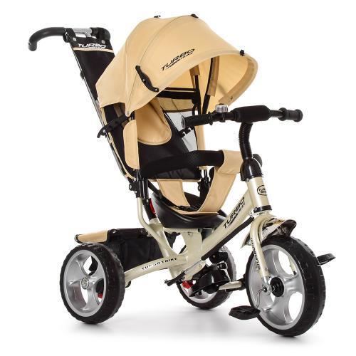 Дитяча прогулянкова коляска велосипед Turbo Trike M 3113-9 золотий