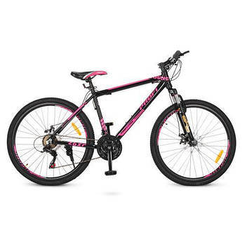 Велосипед для спорту Profi 26" G26YOUNG A26.4 чорно-рожевий кількість швидкостей 21