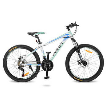 Велосипед для спорту та прогулянок Profi 24" G24PRECISE A24.2 біло-блакитний
