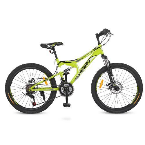 Дитячий спортивний велосипед Profi 24" G24DAMPER S24.4 сталева рама 15"