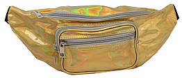 Голограмная сумка на пояс із шкірзамінника Loren SS113 gold